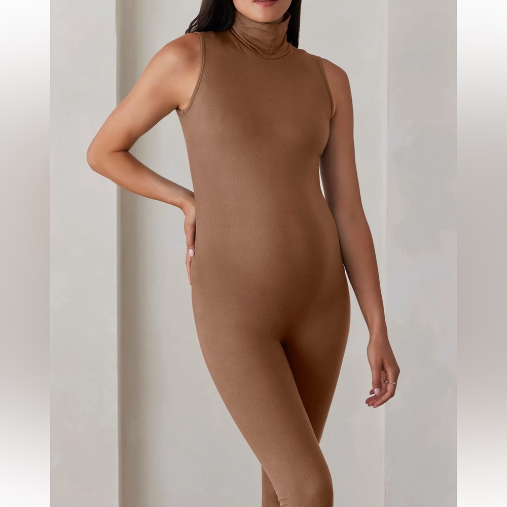 NWOT Stevie Maternity Bumpsuit in Mocha